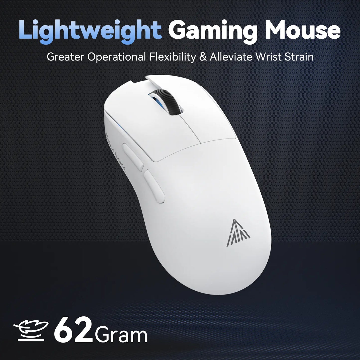 SOLAKAKA SM822 Tri-Mode Wireless Gaming Mouse with RGB Charging Dock, 24000 DPI PAW3311 Sensor, 62G Ultra-Lightweight Programmable Design for PC Gamers, Gaming Accessories