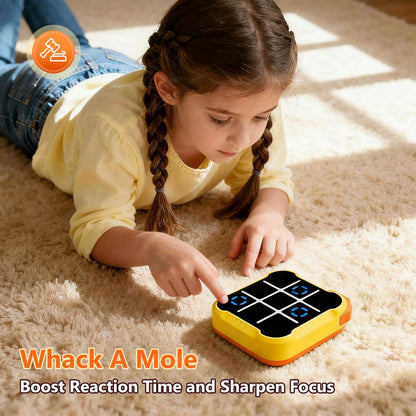 Tic Tac Toe Game, 3-In-1 Game Machine, Handheld Electronic Puzzle Games, Portable Travel Game for Trip, Office Break, Queue Time, Birthday Gift for Kids Adult