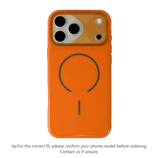 Fashionable Glossy Magsafe Phone Case, Simple and anti Drop Design, Lens Wrapped Protective Phone Case, Suitable for Iphone 17 Promax 16 15 14 13 12 Phone Cases-Zq151
