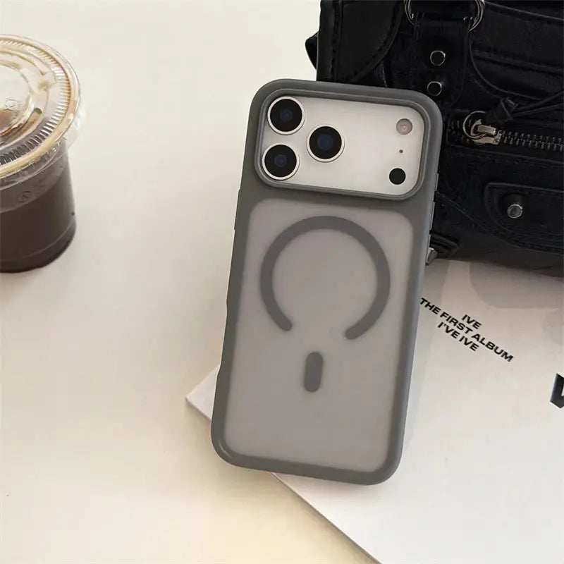 Magnetic Magsafe-Compatible Casing for Iphone 17 Pro Max - Durable Matte Skin-Friendly TPU Protective Cover, Shockproof Anti-Slip Slim Fit Bumper, Metal Buttons, Aesthetic Protection for Smartphones