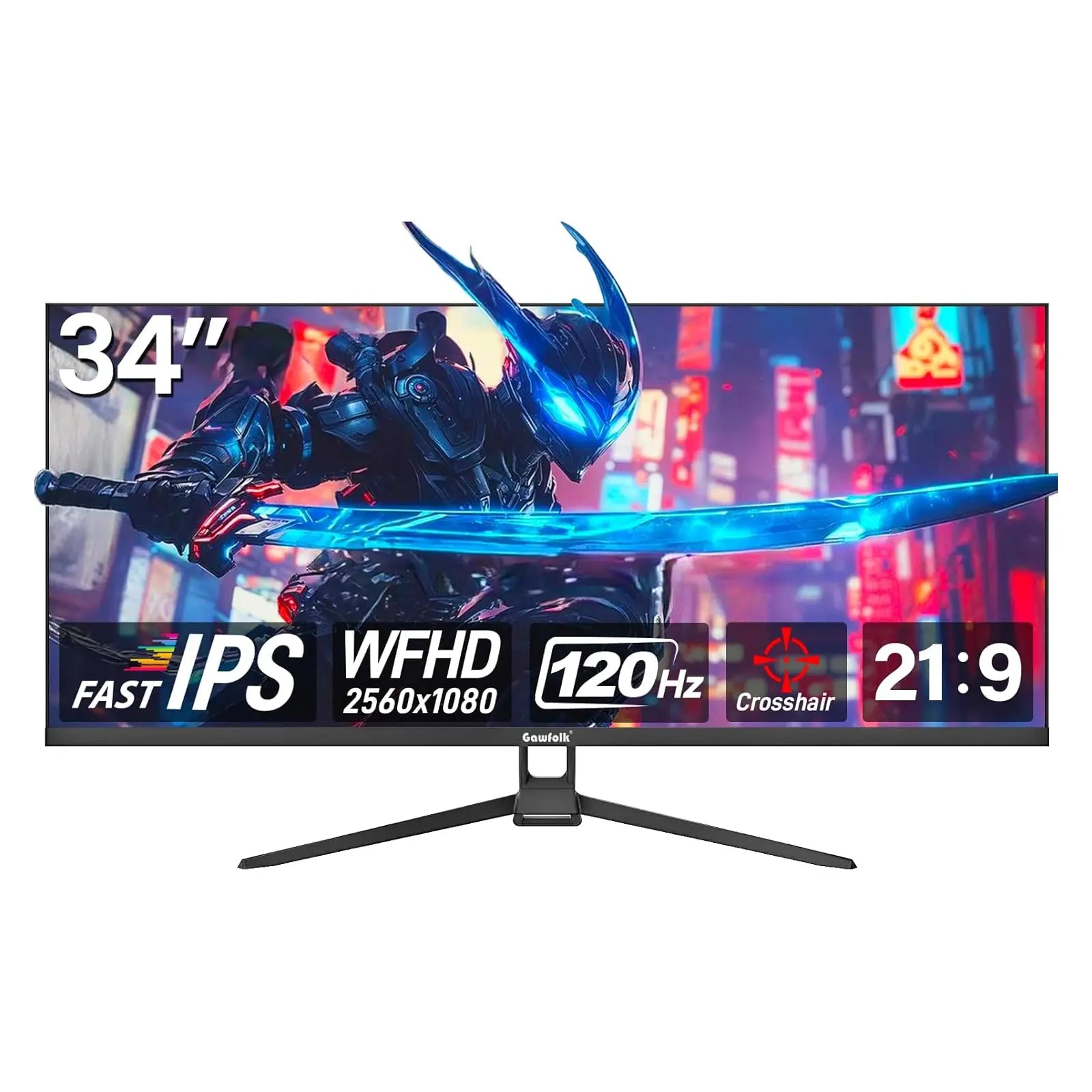 34-Inch Ultra-Wide Gaming Monitor | 21:9 IPS Screen Display | 120Hz Refresh Rate | Freesync & G-Sync Compatible | HDMI & DP Ports, Wall-Mounted 75 * 75Mm