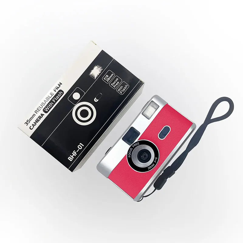 Non Disposable Reusable Camera 35 MM, Flash Reusable Retro Camaras De Pelicula, Vintage Lomo 35MM Film Camera for Kodak Film