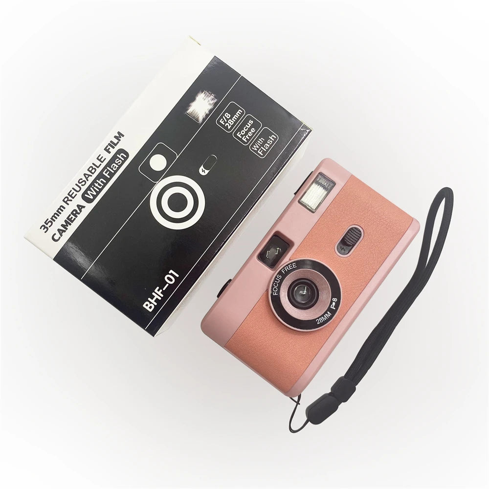 Non Disposable Reusable Camera 35 MM, Flash Reusable Retro Camaras De Pelicula, Vintage Lomo 35MM Film Camera for Kodak Film