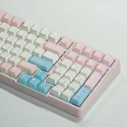 FURYCUBE K99 Pro Mechanical Keyboard Wireless with Num Pad Full Size Wired/Bluetooth/2.4G Gasket Structure Keyboard Creamy Sound for Laptop Computer RGB Backlit,3/5 Pin Hot Swappable Customize Keyboard E-Sports, Office, PBT Keycaps, Mothersdaygift Tiktoks