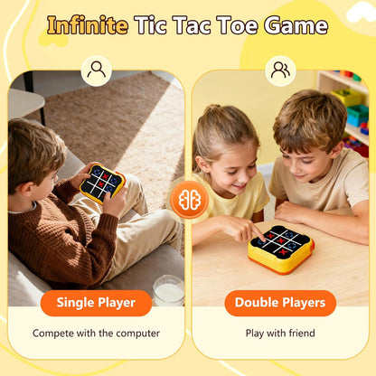 Tic Tac Toe Game, 3-In-1 Game Machine, Handheld Electronic Puzzle Games, Portable Travel Game for Trip, Office Break, Queue Time, Birthday Gift for Kids Adult