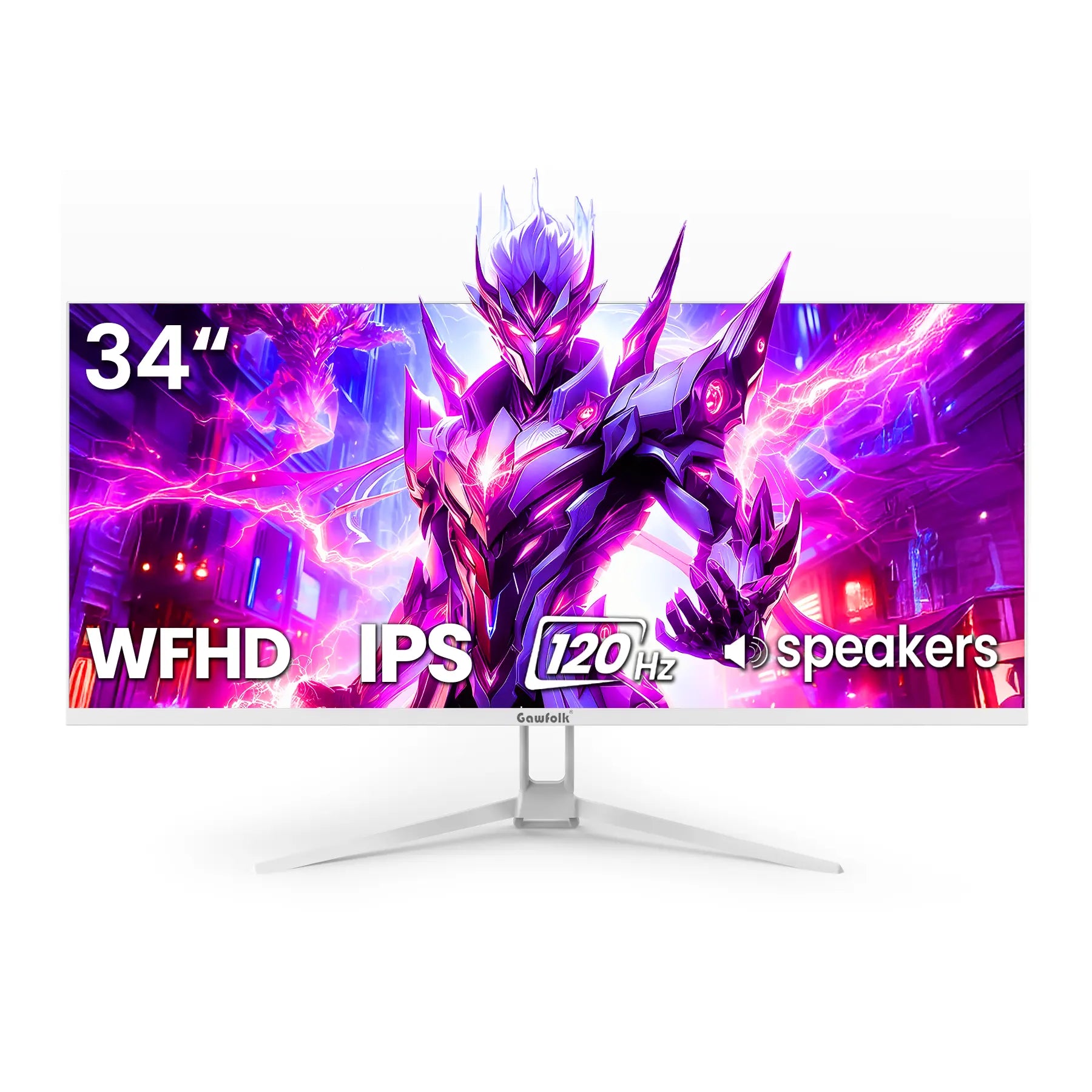 34-Inch Ultra-Wide Gaming Monitor | 21:9 IPS Screen Display | 120Hz Refresh Rate | Freesync & G-Sync Compatible | HDMI & DP Ports, Wall-Mounted 75 * 75Mm