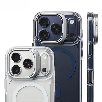 【 Iphone17 Case 】Ice Crystal anti Fall Lens Bracket Magnetic Phone Case Iphone17 Pro Max 16 15 for Iphone Case Silicone Soft Shell TPU Shockproof