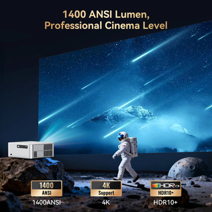【Dealsforyoudays 】4K 1400 Lumens Projector 200-Inch Screen, Wifi 6 & Bluetooth, Officially Licensed Google TV, Autofocus Hifi Audio, Home Cinema (Phone & Computer Compatible), Indoor & Outdoor Ceiling Mounting