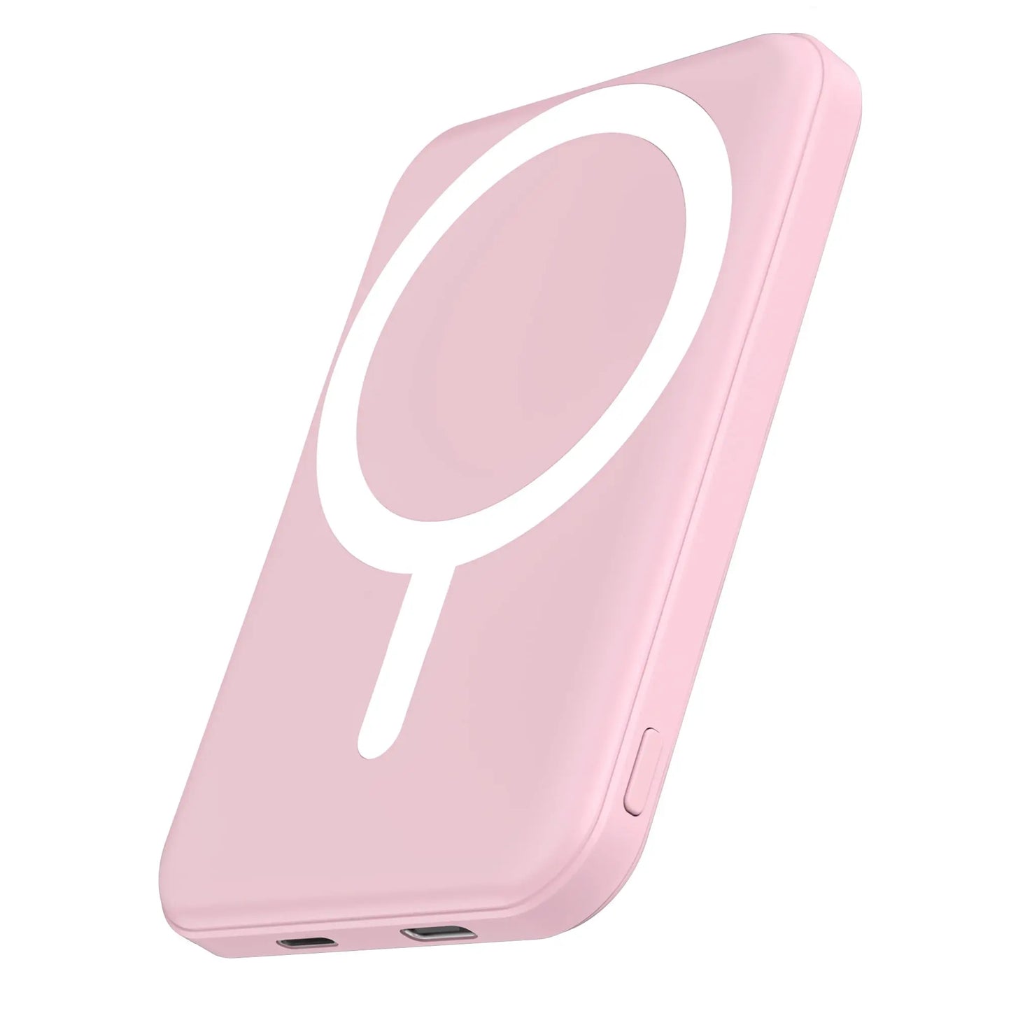 Magsafe Ultra-Thin Battery Pack, 5000Mah Fast Wireless Charger Compact Magnetic Power Bank and USB-C Cable for Iphone 17/16/15/14/13/12 Series Pink Chargeable Protection Smartphone Power Bank Portable Charger Power Bank Magnetic Power Bank