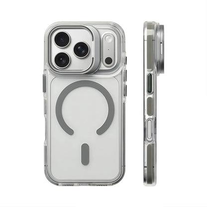 【 Iphone17 Case 】Ice Crystal anti Fall Lens Bracket Magnetic Phone Case Iphone17 Pro Max 16 15 for Iphone Case Silicone Soft Shell TPU Shockproof