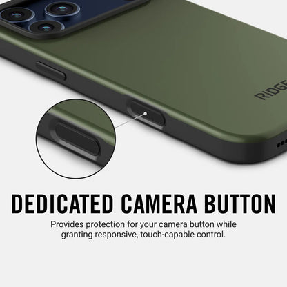 Ridge Iphone Case | 8Ft Drop Protection | Magsafe & Qi Compatible | Dual-Layer TPU | Aluminum Buttons | Leather & Carbon Fiber | Slim Protective Phone Case