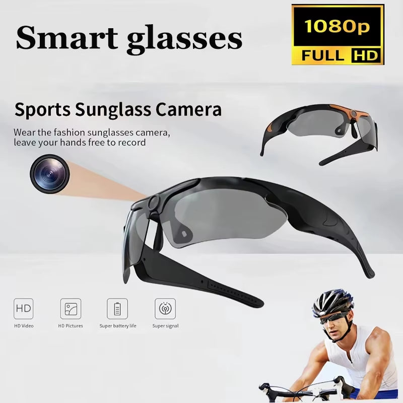 2026 Glasses with 1080P High-Definition Mini Camera Smart Glasses Cycling Recorder Outdoor Sports Recording Goggles