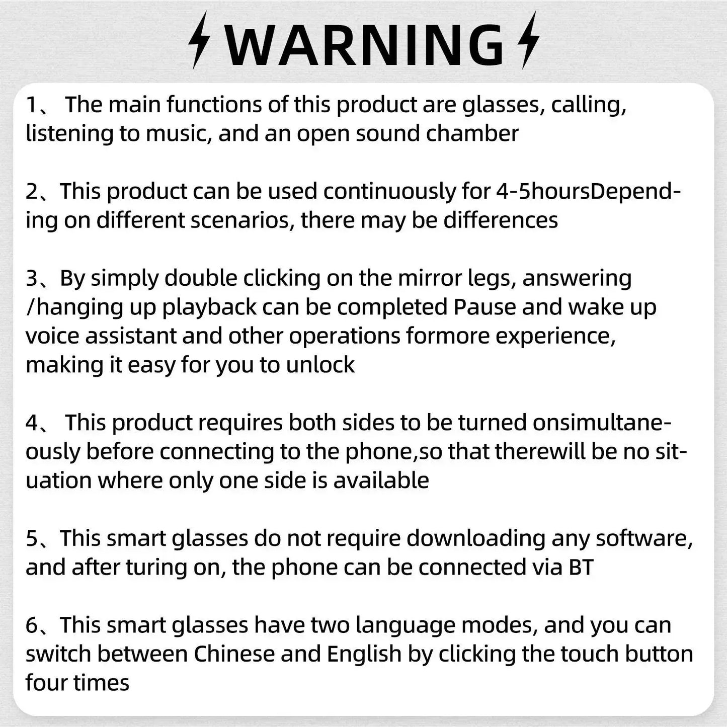 AI Glasses for Men & Women, Smart Glasses with Camera , 2MP Anti-Shake Video Recording, 39G Lightweight ,290Mah Battery ,Support AI Translation, Voice Assistant, Bluetooth Calling ,Music Control ,Easy-To-Use Wearable