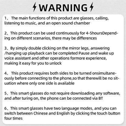AI Glasses for Men & Women, Smart Glasses with Camera , 2MP Anti-Shake Video Recording, 39G Lightweight ,290Mah Battery ,Support AI Translation, Voice Assistant, Bluetooth Calling ,Music Control ,Easy-To-Use Wearable