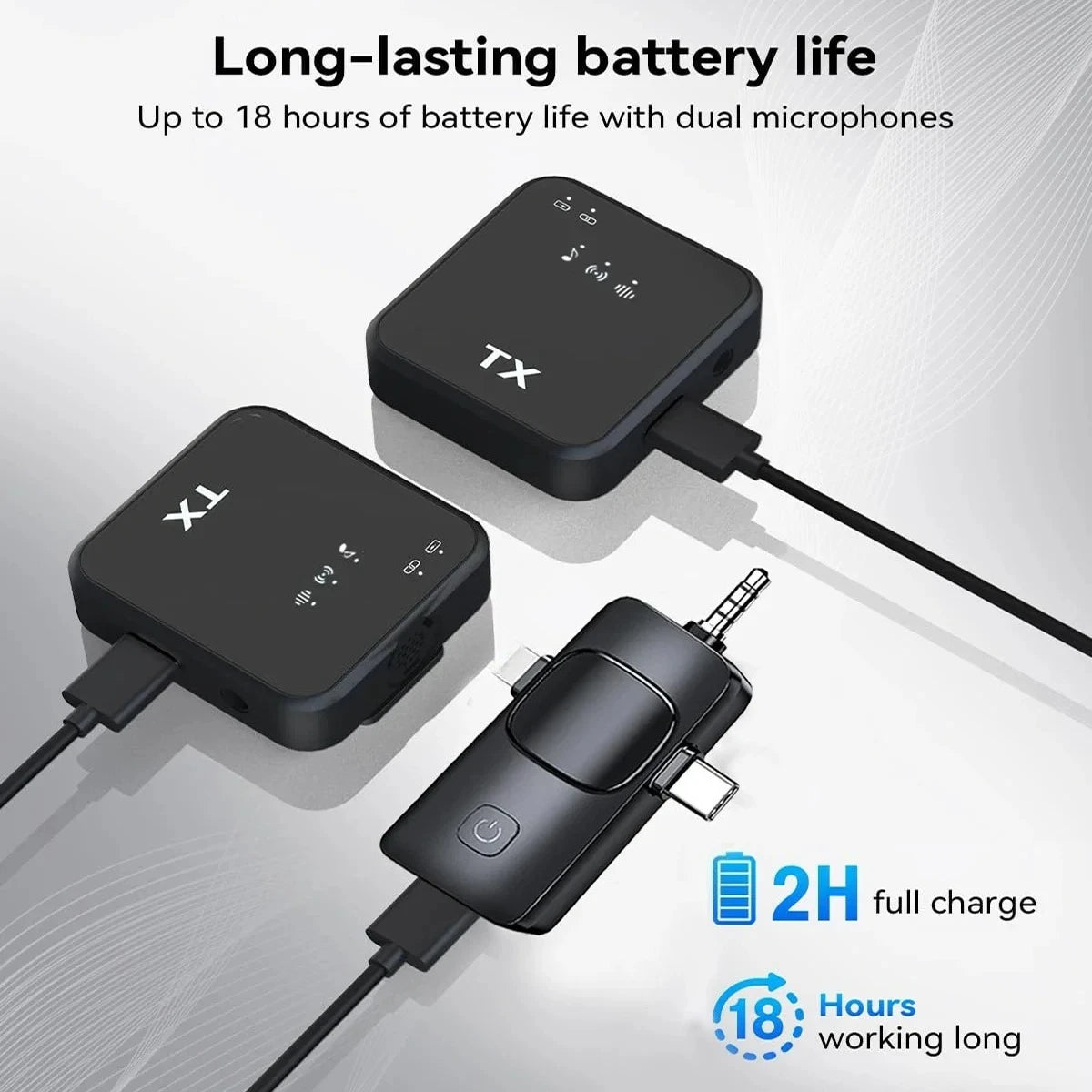 3-in-1 Wireless Lavalier Microphone for Cameras, Android, and iPhone - Ideal for Video Recording and Podcasting with Noise Reduction Technology