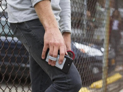 Monet Slim Wallet with Expanding Grip for Smartphones | Strong Adhesive | Never Forget Your Wallet or ID at Home Again