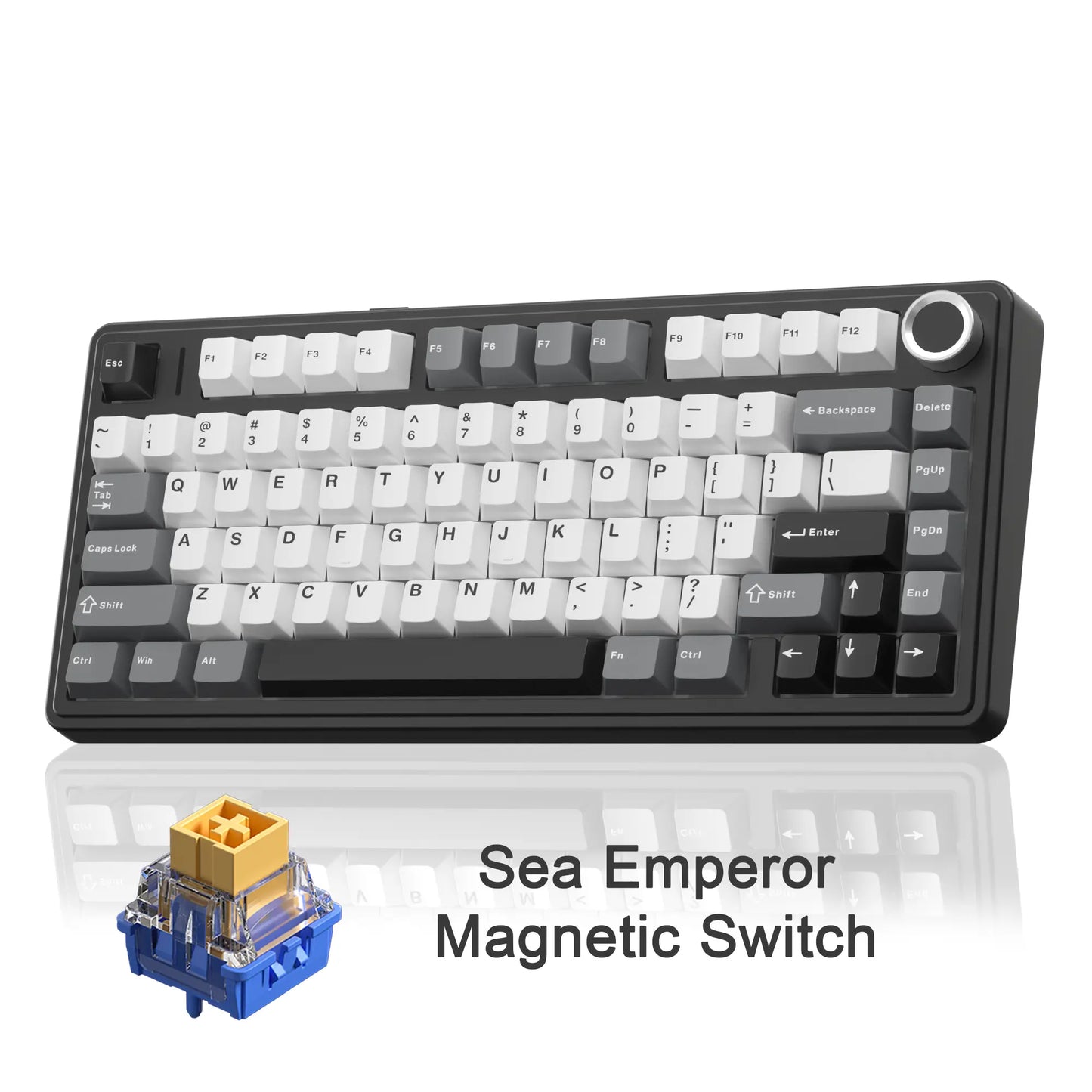 [NEW]AULA F75 HE Wireless Magnetic Switch Custom Gaming Keyboard, 75% Hall Effect Keyboard with Rapid Trigger, 8000Hz Polling Rate , Adjustable Actuation, BT/2.4G/USB-C, Hot Swappable RGB Backlit Keyboard for PC Gamer