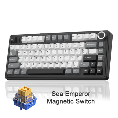 [NEW]AULA F75 HE Wireless Magnetic Switch Custom Gaming Keyboard, 75% Hall Effect Keyboard with Rapid Trigger, 8000Hz Polling Rate , Adjustable Actuation, BT/2.4G/USB-C, Hot Swappable RGB Backlit Keyboard for PC Gamer