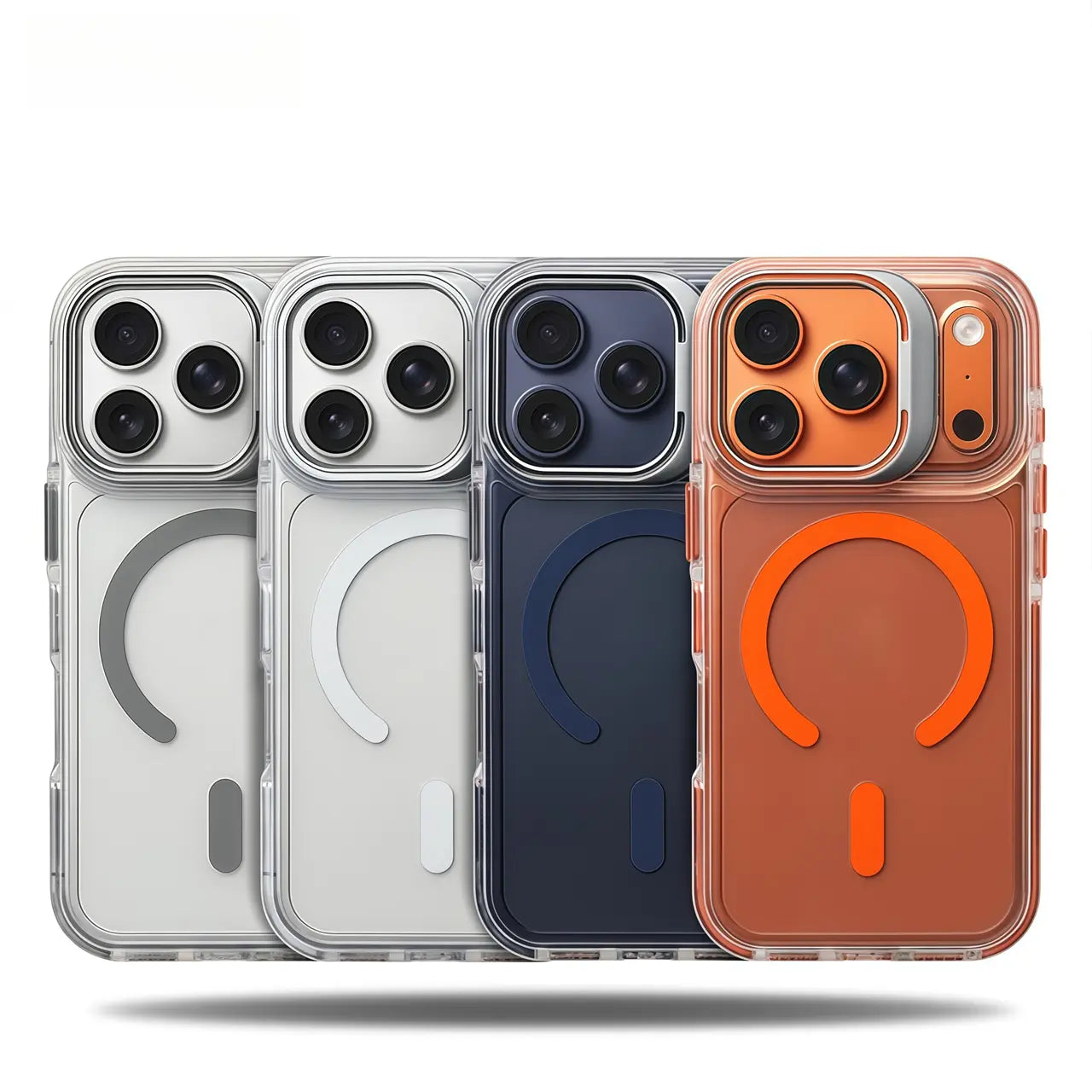 【 Iphone17 Case 】Ice Crystal anti Fall Lens Bracket Magnetic Phone Case Iphone17 Pro Max 16 15 for Iphone Case Silicone Soft Shell TPU Shockproof