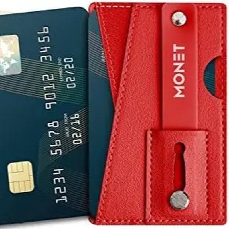 Monet Slim Wallet with Expanding Grip for Smartphones | Strong Adhesive | Never Forget Your Wallet or ID at Home Again