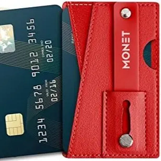 Monet Slim Wallet with Expanding Grip for Smartphones | Strong Adhesive | Never Forget Your Wallet or ID at Home Again