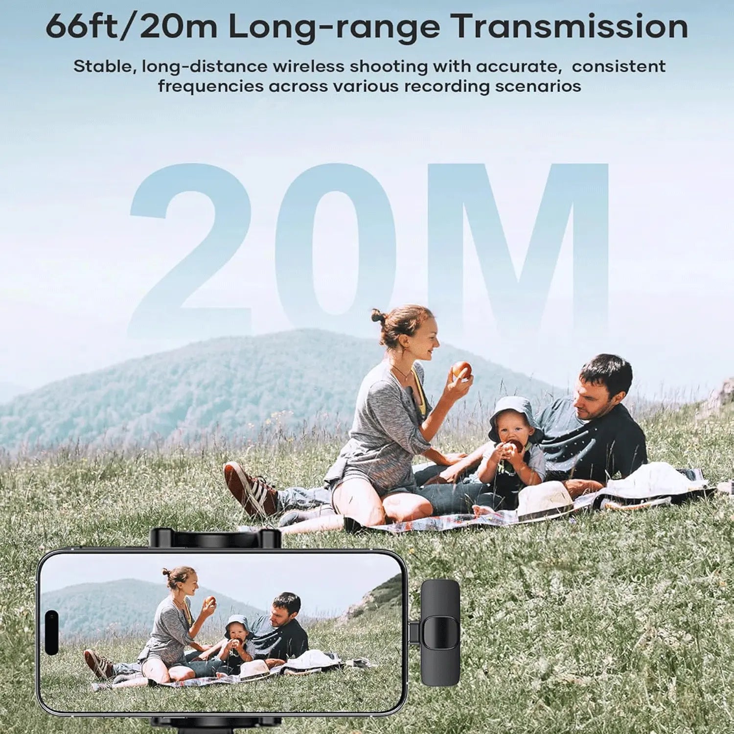 Hitozon Wireless Mini Microphone for Iphone 15/16/17, Ipad, Android, Wireless Lavalier Microphone with Noise Reduction, Portable USB C Lapel Mic for Video Recording, Vlog, Tiktok, Youtube,Summerwins