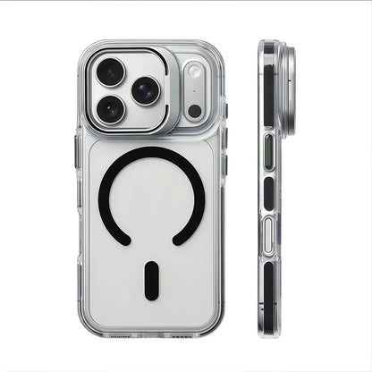 【 Iphone17 Case 】Ice Crystal anti Fall Lens Bracket Magnetic Phone Case Iphone17 Pro Max 16 15 for Iphone Case Silicone Soft Shell TPU Shockproof