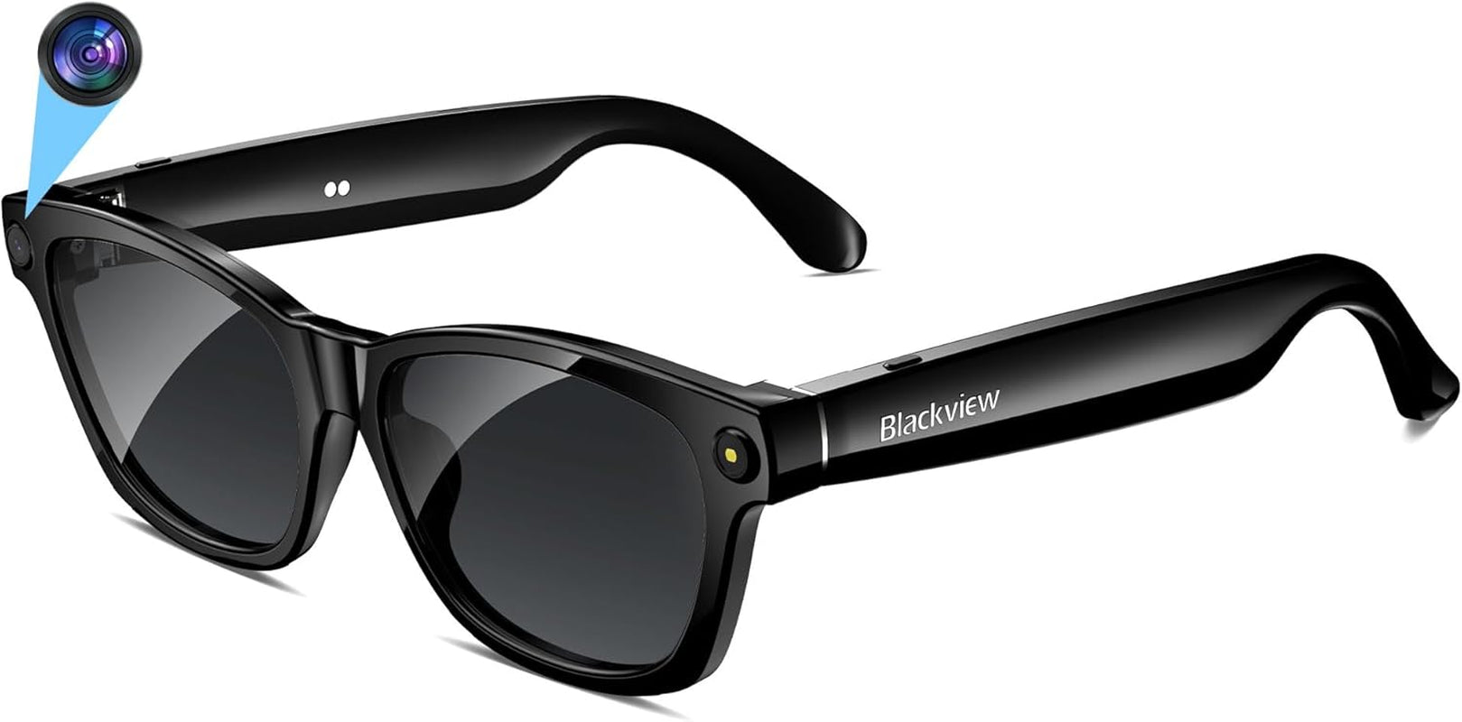 AI-Enhanced Smart Glasses with 12MP Camera, Bluetooth Calling, 4K HD Video Recording, Real-Time Translation, AI Voice Assistant, Object Recognition, and Polarized Lenses