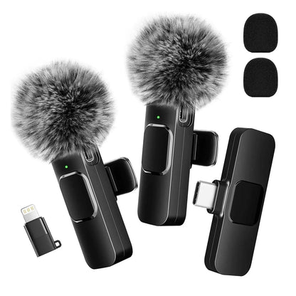 Hitozon Wireless Mini Microphone for Iphone 15/16/17, Ipad, Android, Wireless Lavalier Microphone with Noise Reduction, Portable USB C Lapel Mic for Video Recording, Vlog, Tiktok, Youtube,Summerwins