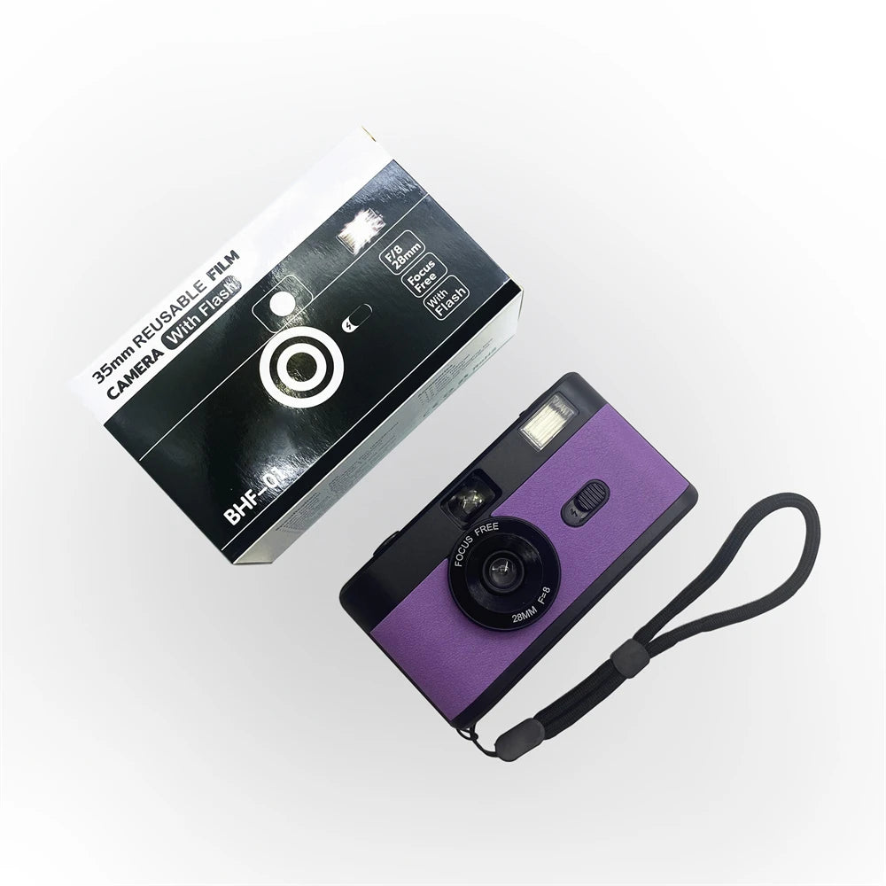 Non Disposable Reusable Camera 35 MM, Flash Reusable Retro Camaras De Pelicula, Vintage Lomo 35MM Film Camera for Kodak Film