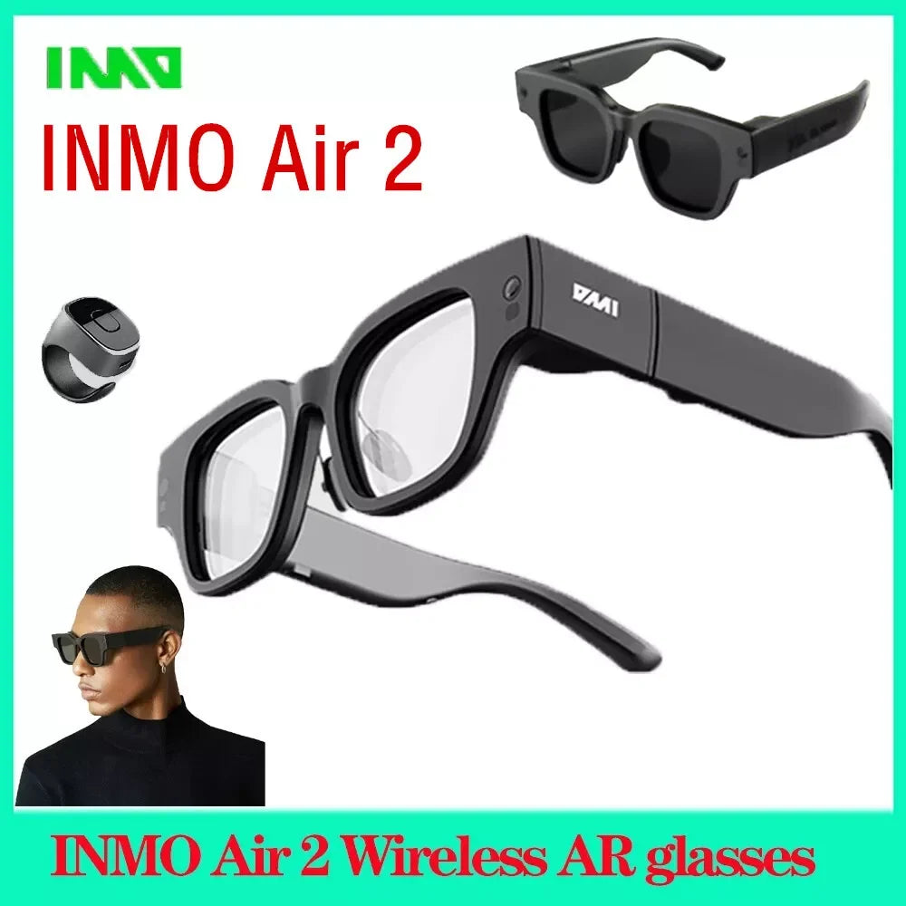 2025 INMO Air 2 AR Glasses Smart Chat GPT AR Glasses with 1080P Micro OLED Virtual Cinema, Augmented Reality Glasses with Camera