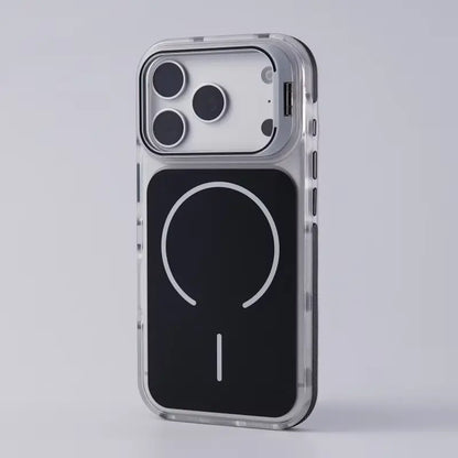 Magnetic Magsafe-Compatible TPU Soft Bumper Slim Case with Metal Kickstand for Iphone 17 Pro Max - Protective, Shockproof, Aesthetic, Durable Smartphone Accessory