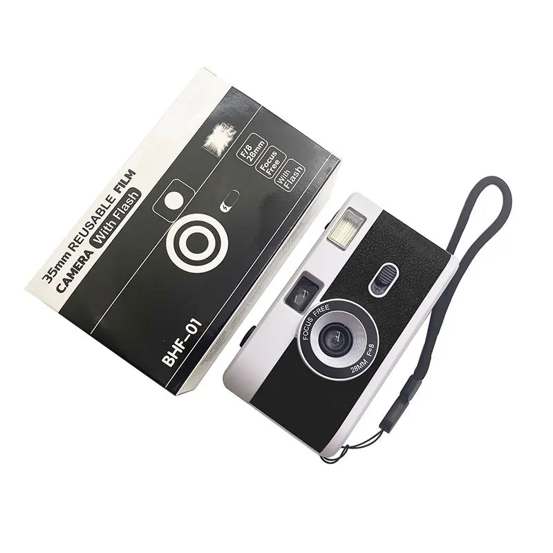 Non Disposable Reusable Camera 35 MM, Flash Reusable Retro Camaras De Pelicula, Vintage Lomo 35MM Film Camera for Kodak Film