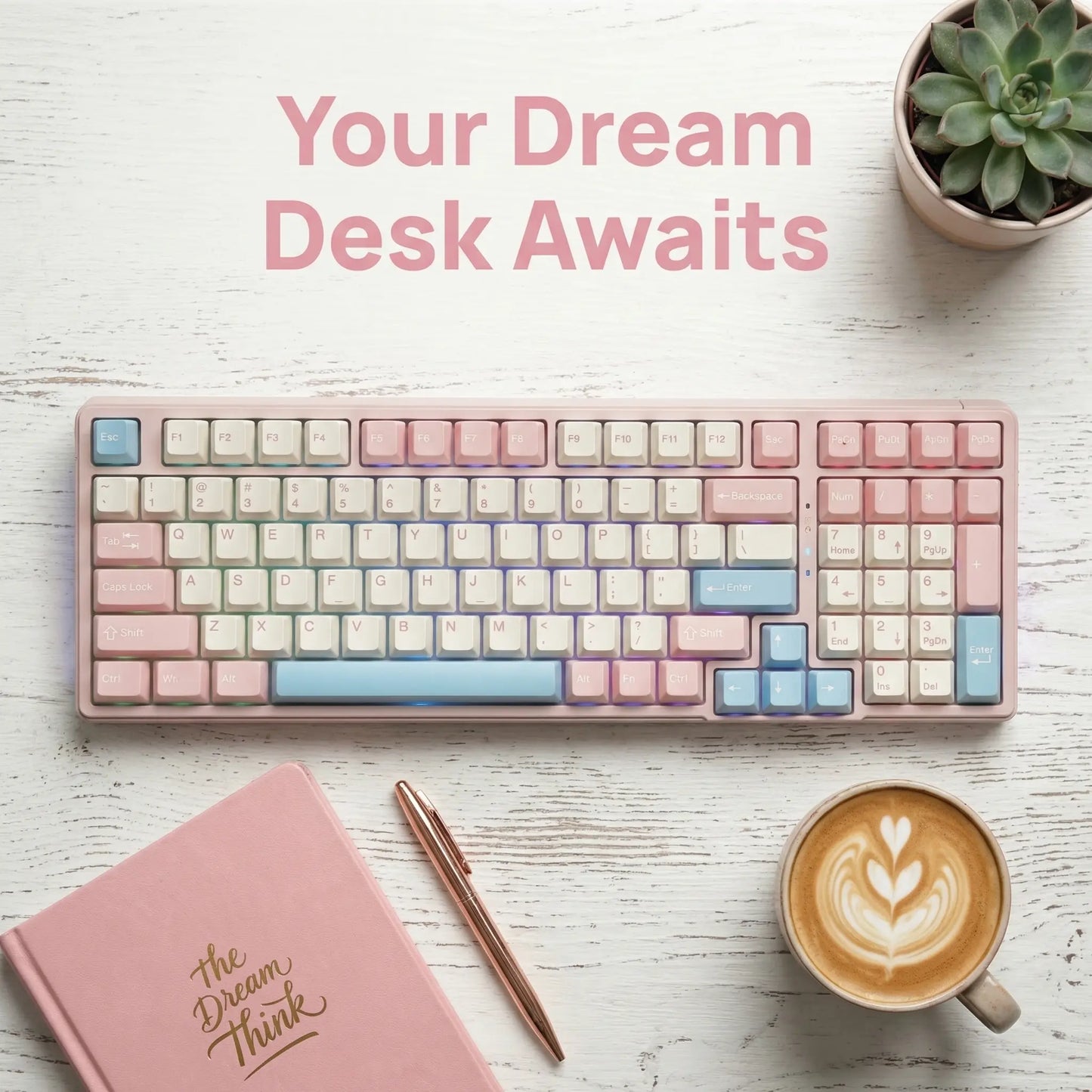 FURYCUBE K99 Pro Mechanical Keyboard Wireless with Num Pad Full Size Wired/Bluetooth/2.4G Gasket Structure Keyboard Creamy Sound for Laptop Computer RGB Backlit,3/5 Pin Hot Swappable Customize Keyboard E-Sports, Office, PBT Keycaps, Mothersdaygift Tiktoks