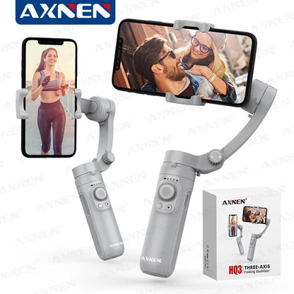 HQ3 3-Axis Gimbal Stabilizer for Smartphone Handheld Phone Video Record, Android Iphone Tiktok Vlog Cellphone Stabilizer