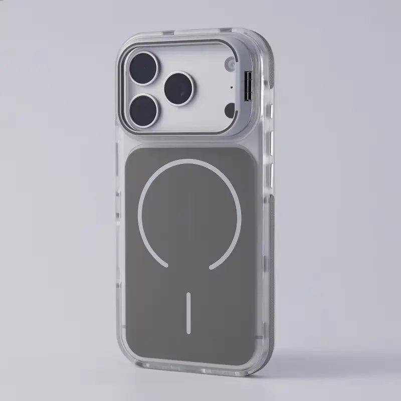 Magnetic Magsafe-Compatible TPU Soft Bumper Slim Case with Metal Kickstand for Iphone 17 Pro Max - Protective, Shockproof, Aesthetic, Durable Smartphone Accessory