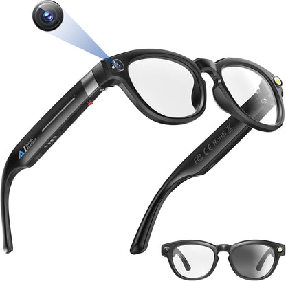 AI-Powered Smart Glasses with Camera and Bluetooth, 4K Video and Audio Recording, Translation and Voice Control, IP67 Waterproof for Professional and Outdoor Use
